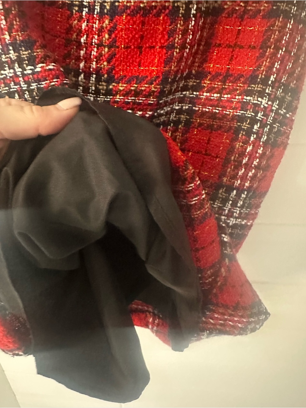 Girls H&M Tartan Tweed Plaid Holiday Special Occasion Dress - Picture 5 of 8